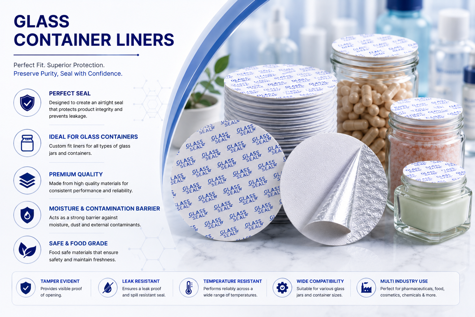 Glass Container Induction Liners